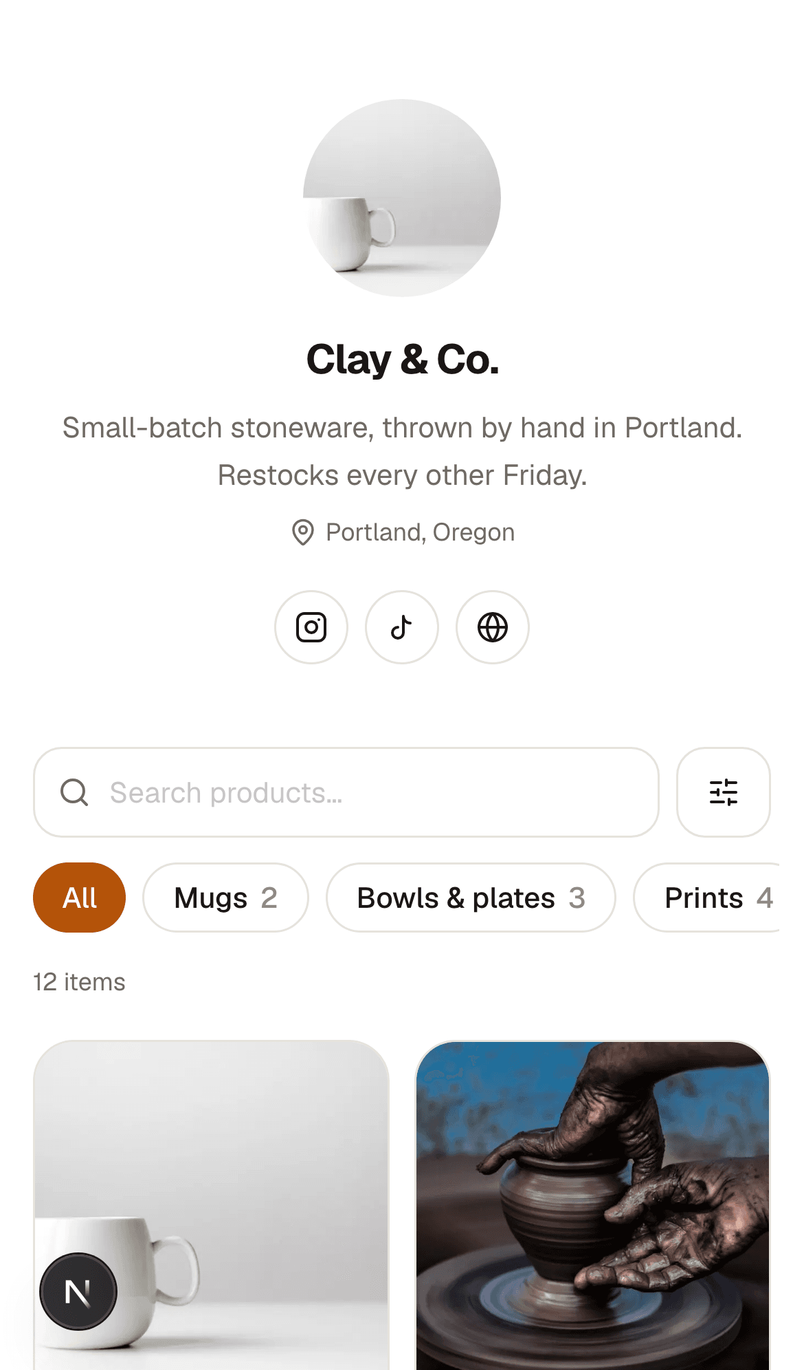 Clay & Co. On a phone